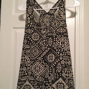 Beige and Black Tank Top
